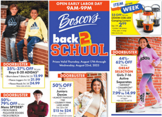 Boscov’s Back to School Ad Aug 17 – Aug 23, 2023