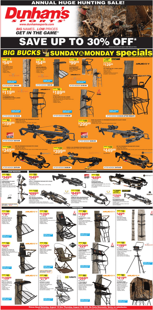 Dunham's Sports Weekly Ad Aug 19 Aug 24, 2023