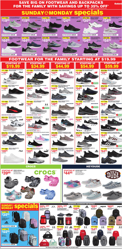 Dunham's Sports Weekly Ad Aug 19 Aug 24, 2023