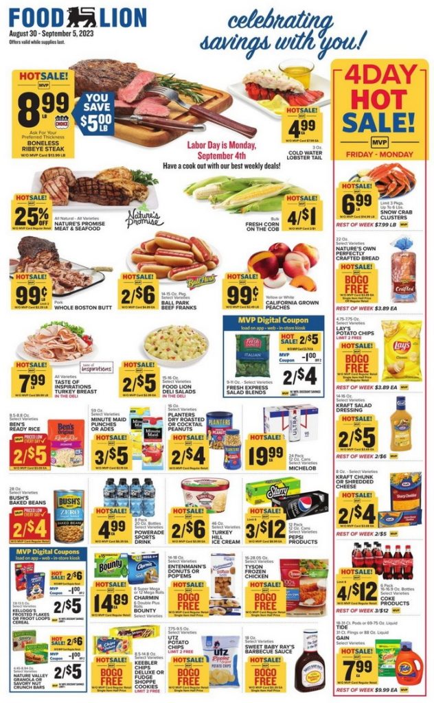 Food Lion Weekly Ad Aug 30 Sep 05, 2023 (Labor Day Promotion Included)
