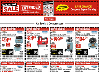 Harbor Freight Huge Parking Lot Extended Coupon Sale Aug 25 – Aug 27, 2023