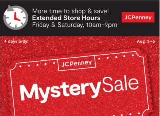 JCPenney Mystery Sale Aug 03 – Aug 06, 2023