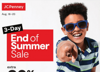 JCPenney End of Summer Sale Aug 18 – Aug 20, 2023
