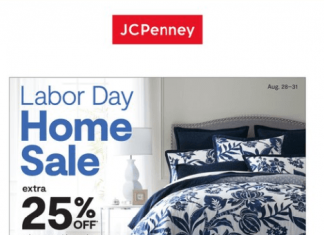 JCPenney Labor Day Home Sale Aug 28 – Aug 31, 2023