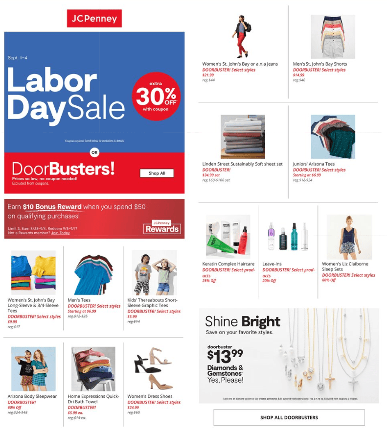 JCPenney Labor Day Sale Sep 01 Sep 04, 2023