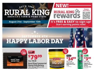 Rural King Weekly Ad Aug 31 – Sep 13, 2023 (Labor Day Promotion Included)