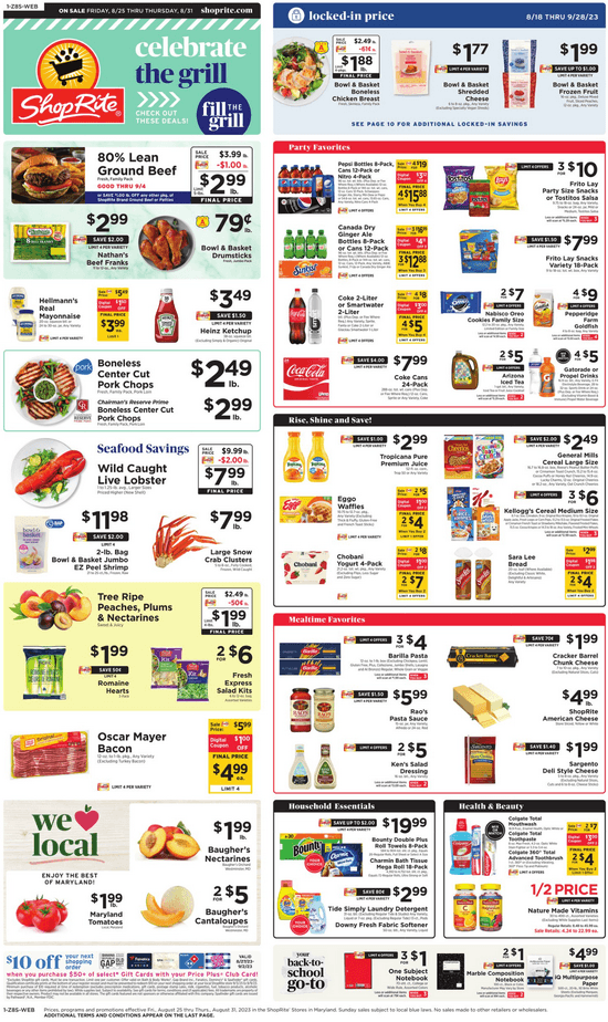 ShopRite Weekly Ad Aug 25 Aug 31, 2023 (Back to School & Labor Day