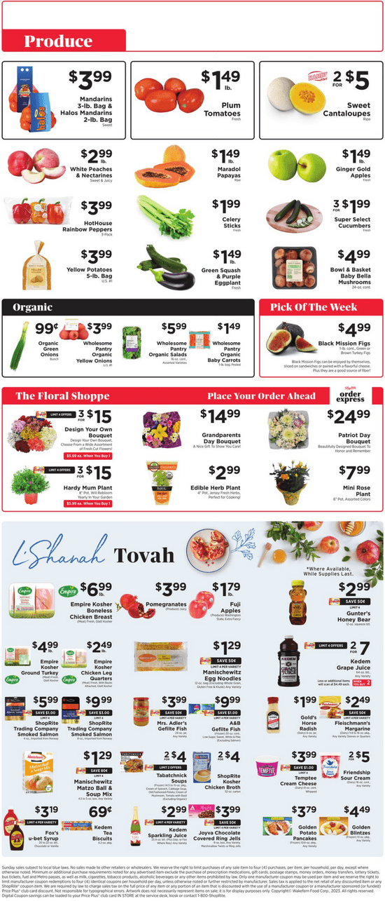ShopRite Weekly Ad Sep 01 Sep 07, 2023 (Labor Day Promotion Included)