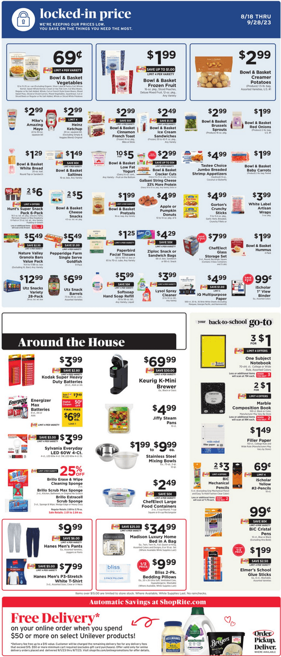 ShopRite Weekly Ad Sep 01 Sep 07, 2023 (Labor Day Promotion Included)
