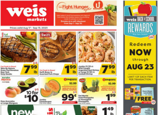 Weis Markets Ad Specials Aug 17 – Sep 13, 2023