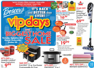 Boscov’s Weekly Ad Sep 24 – Oct 04, 2023 (Halloween Promotion Included)