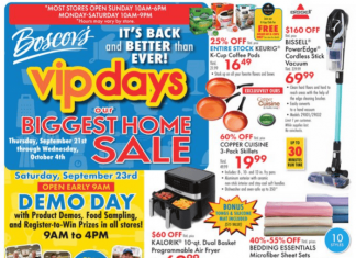 Boscov’s VIP Home Sale Ad Sep 21 – Sep 23, 2023