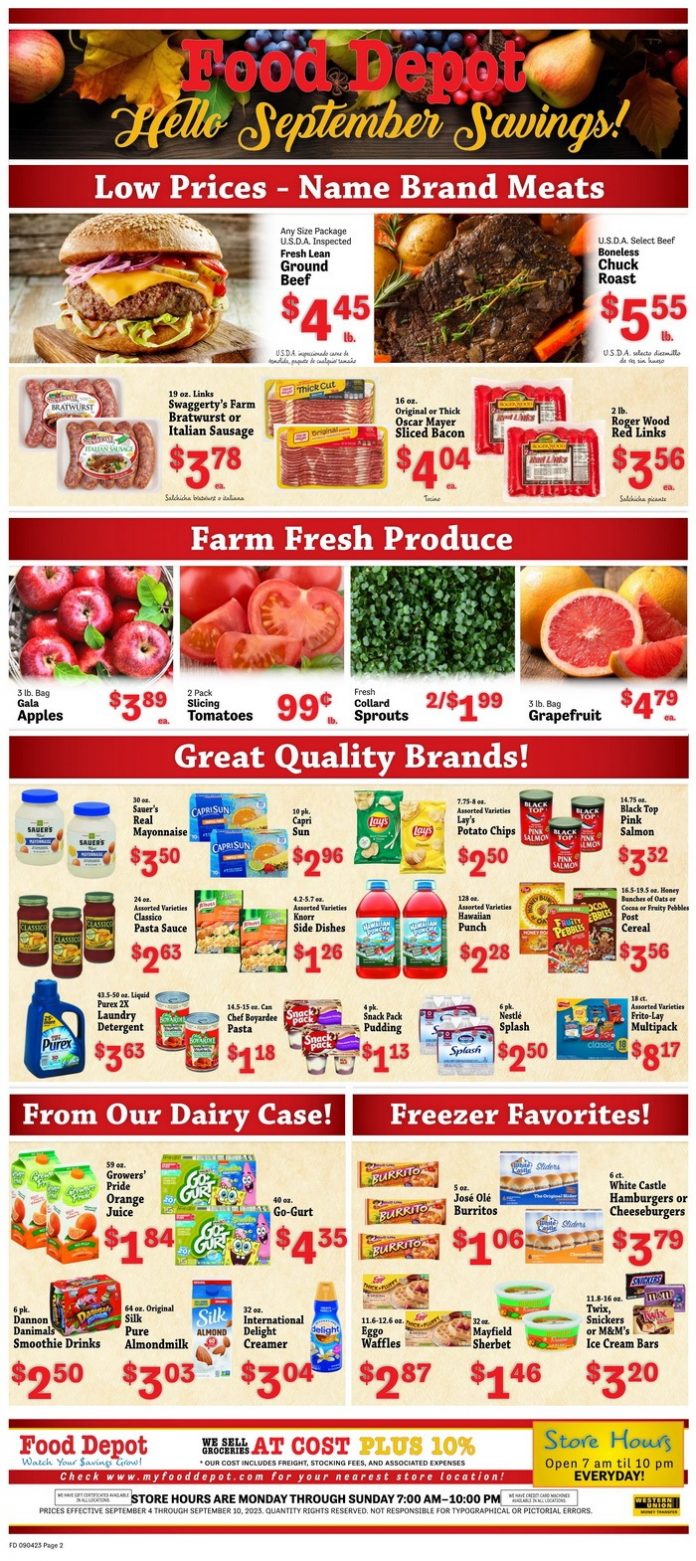 Food Depot Weekly Ad Sep 04 Sep 10, 2023