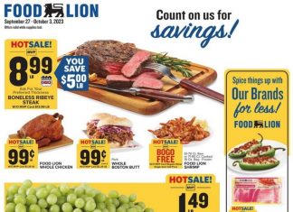 Food Lion Weekly Ad Sep 27 – Oct 03, 2023