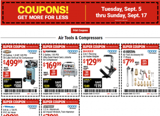 Harbor Freight Coupon Sale Sep 05 – Sep 17, 2023