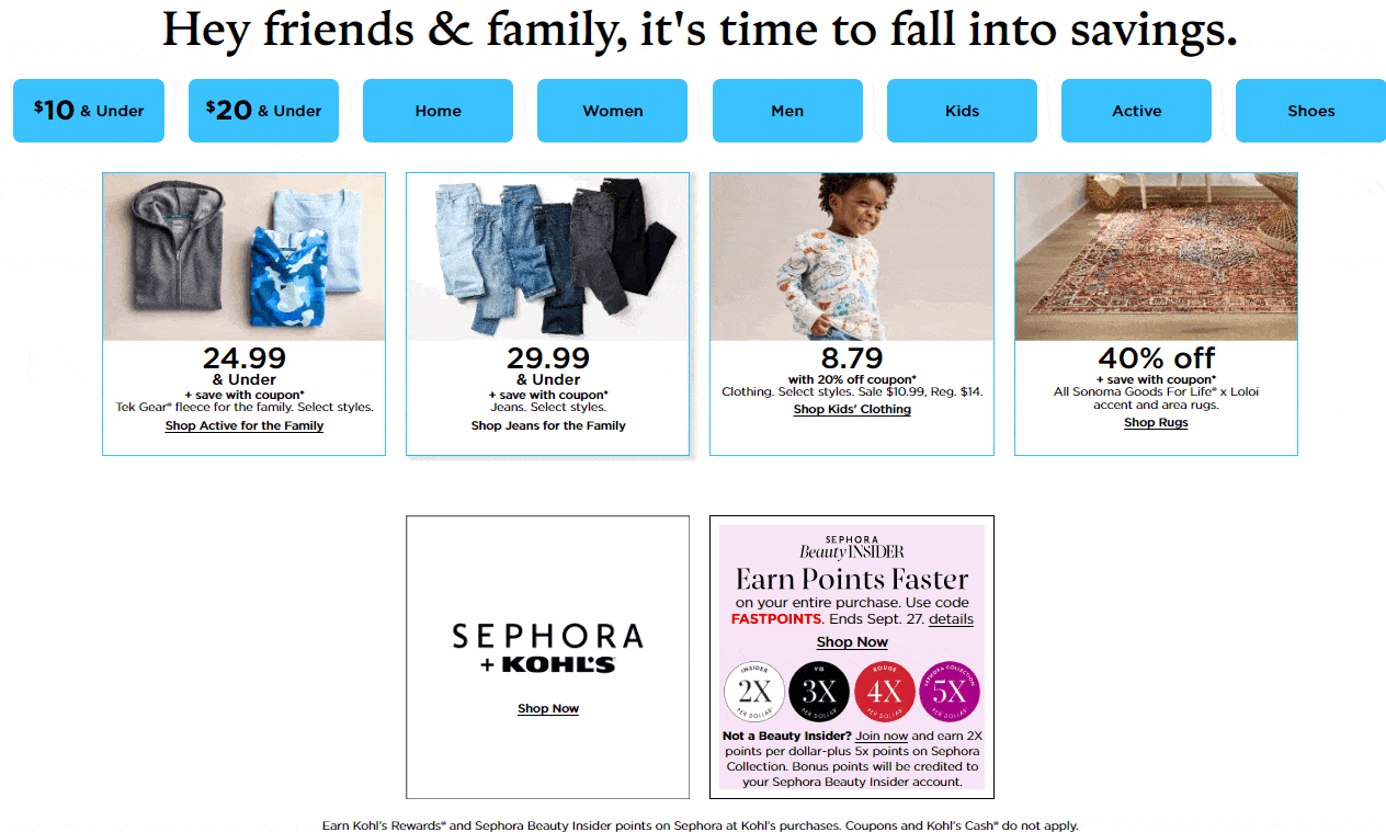 Kohl's Coupon Ad Until Oct 01, 2023