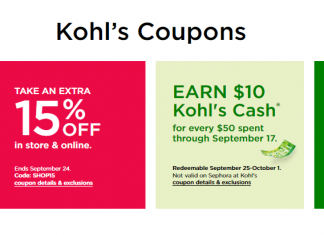 Kohl’s Coupon Ad Until Sep 17, 2023