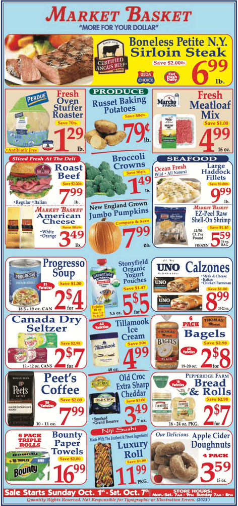 Market Basket Weekly Ad Oct 01 – Oct 07, 2023