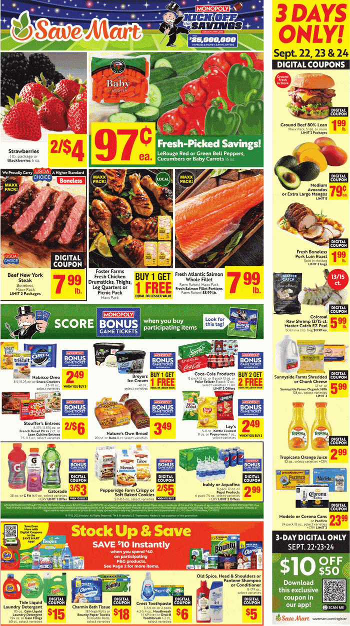 Save Mart Supermarkets Weekly Ad Sep 20 Sep 26, 2023
