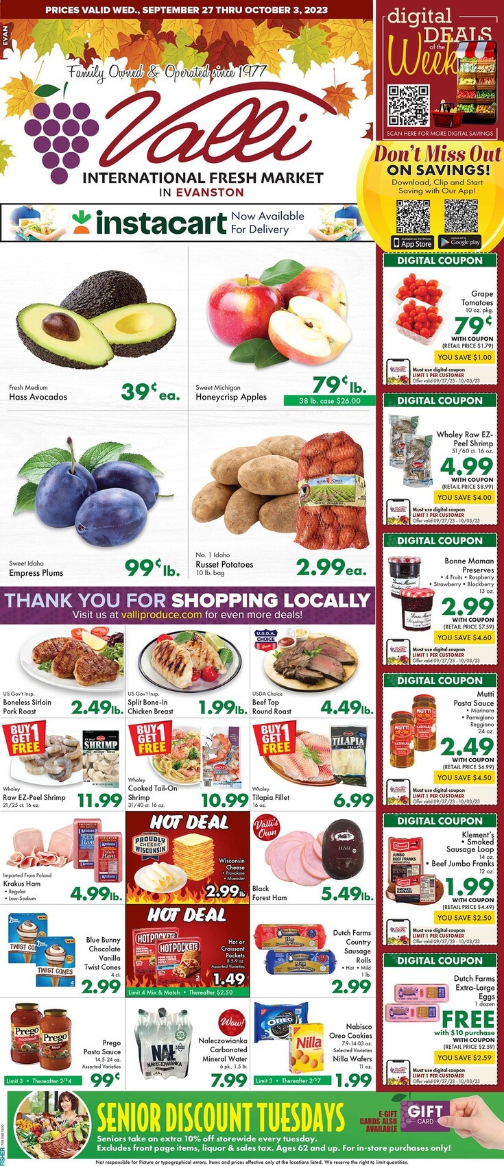 Valli Produce Weekly Ad Sep 27 Oct 03, 2023