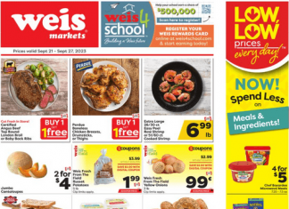 Weis Markets Weekly Ad Sep 21 – Sep 27, 2023