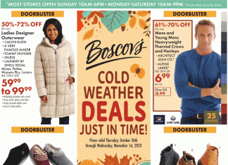 Boscov’s Cold Weather Deals Ad Oct 26 – Nov 01, 2023