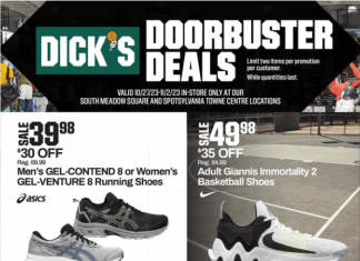 Dick’s Sporting Goods Doorbuster Deals Oct 27 – Nov 02, 2023