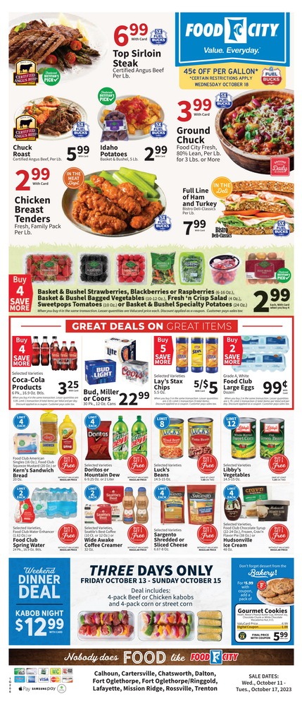 Food City Weekly Ad Oct 11 – Oct 17, 2023