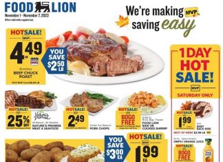 Food Lion Weekly Ad Nov 01 – Nov 07, 2023