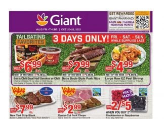 Giant Food Weekly Ad Oct 20 – Oct 26, 2023 (Halloween Promotion Included)