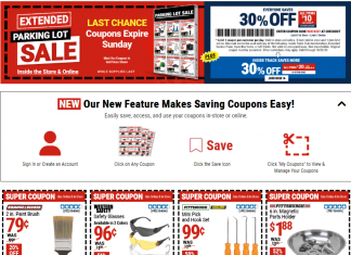 Harbor Freight Huge Parking Lot Extended Coupon Sale Oct 20 – Oct 22, 2023