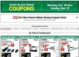 Harbor Freight Early Black Friday Coupon Sale Oct 30 – Nov 12, 2023