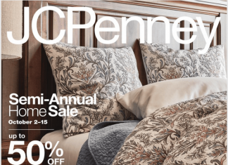 JCPenney Semi-Annual Home Sale Oct 02 – Oct 15, 2023