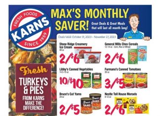 Karns Quality Foods Monthly Ad Oct 31 – Nov 27, 2023