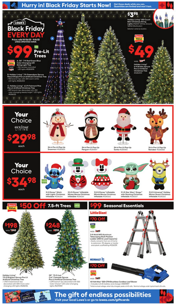 Lowe's Weekly Ad Oct 26 – Nov 08, 2023 (Black Friday Promotion Included)