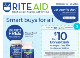 Rite Aid Weekly Ad Oct 15 – Oct 21, 2023