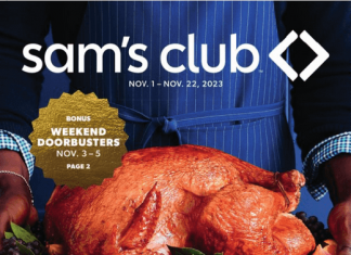 Sam’s Club Instant Savings Ad Oct 25 – Nov 22, 2023