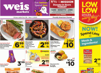 Weis Markets Weekly Ad Oct 26 – Nov 01, 2023 (Halloween Promotion Included)