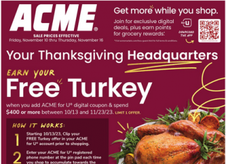 ACME Weekly Ad Nov 10 – Nov 16, 2023 (Thanksgiving Day Promotion Included)