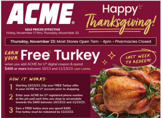 ACME Happy Thanksgiving Ad Nov 17 – Nov 23, 2023