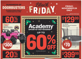 Academy Sports + Outdoors Black Friday One-Day Sale Nov 24, 2023
