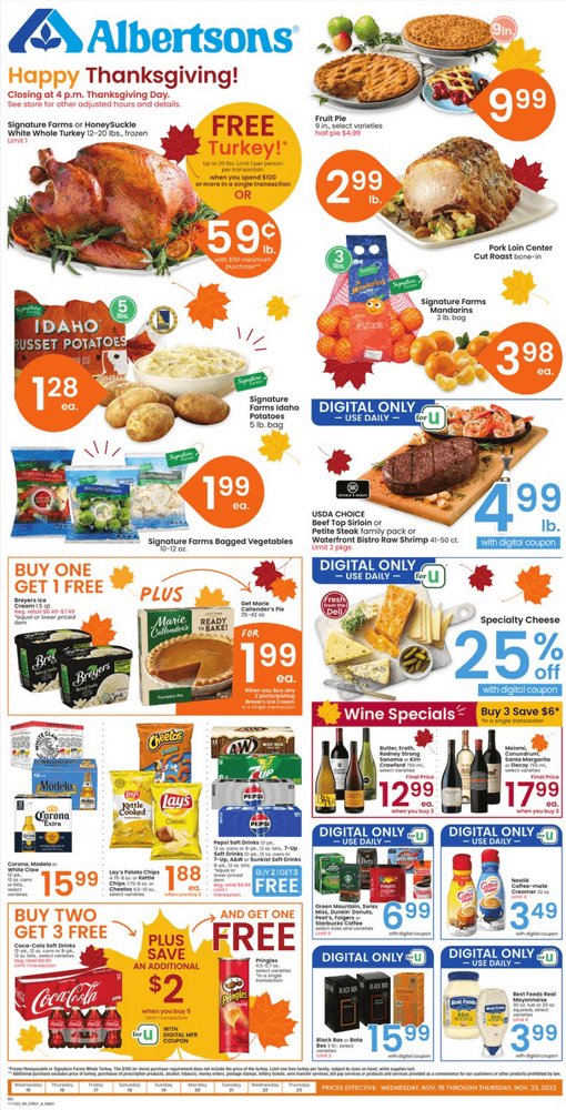 Albertsons Hours Thanksgiving Day 2024 India Dion