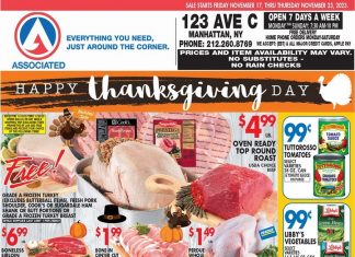 Associated Supermarkets Weekly Ad Nov 17 – Nov 23, 2023 (Thanksgiving Promotion Included)
