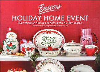 Boscov’s Holiday Home Event Sale Nov 02 – Nov 15, 2023