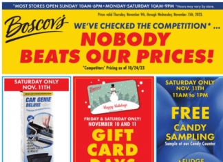 Boscov’s Weekly Ad Nov 09 – Nov 11, 2023