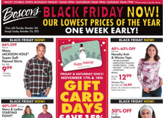 Boscov’s Black Friday Ad Nov 16 – Nov 21, 2023