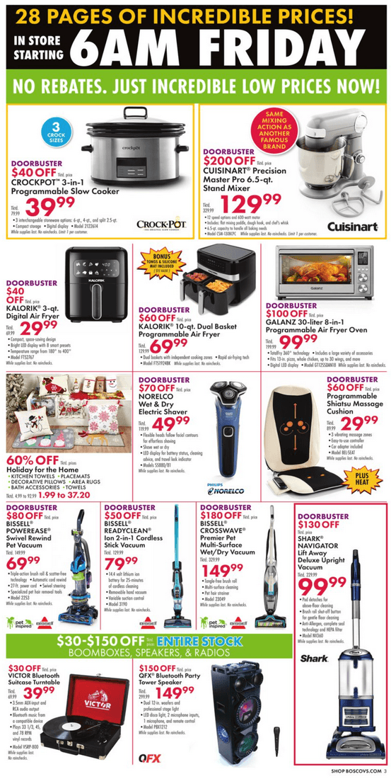 Boscov's Black Friday Ad Nov 23 Nov 26, 2023
