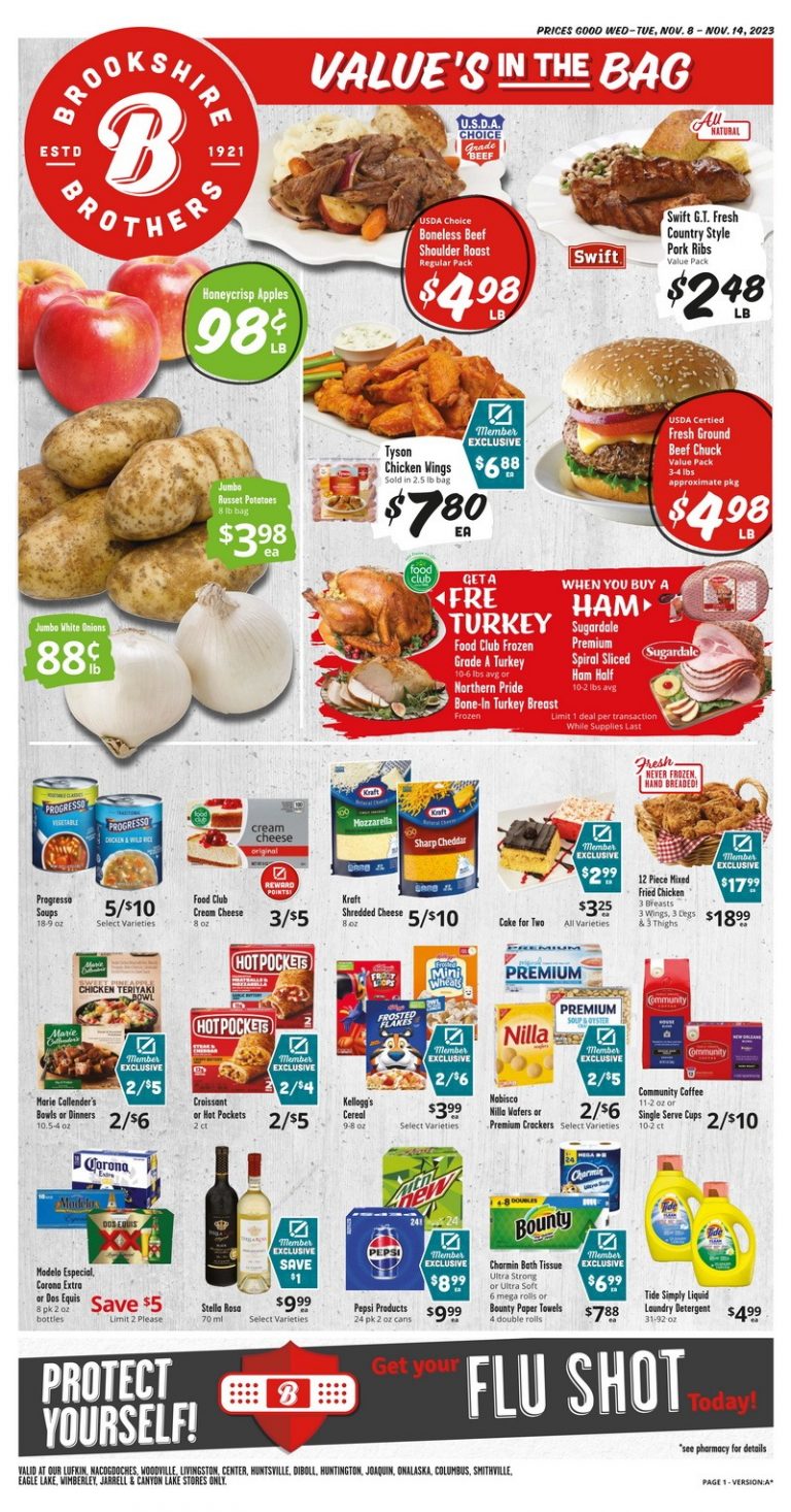 Brookshire Brothers Weekly Ad Nov 08 Nov 14, 2023