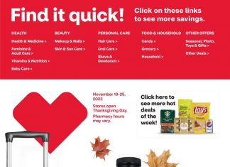 CVS Weekly Ad Nov 19 – Nov 25, 2023 (Thanksgiving Promotion Included)