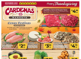 Cardenas Happy Thanksgiving Ad Nov 22 – Nov 28, 2023